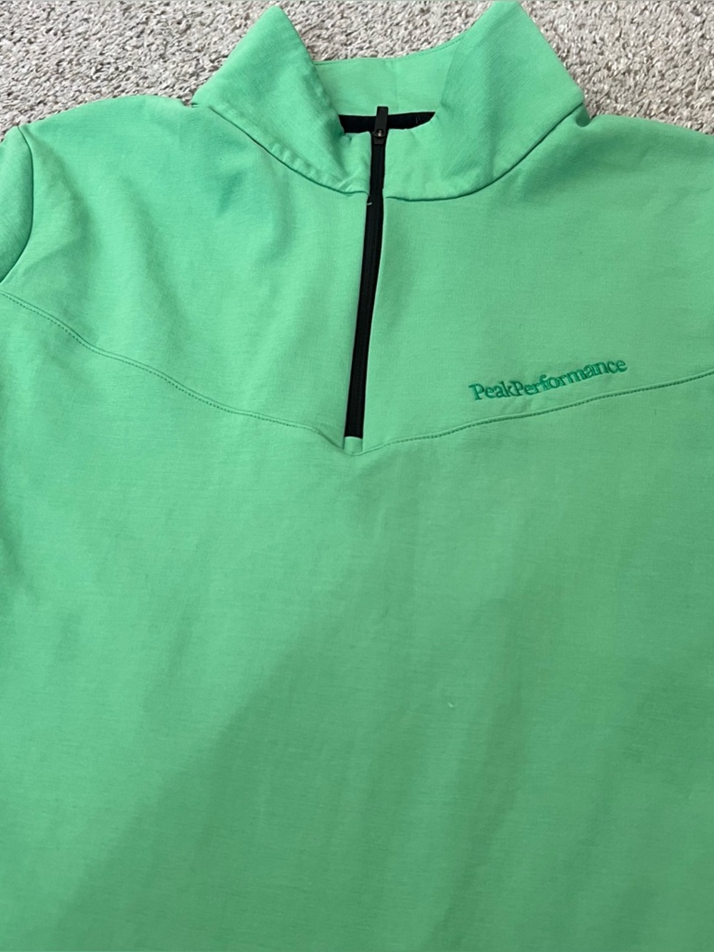 Peak Performance Mint Green Quarter-Zip Pullover Size Large